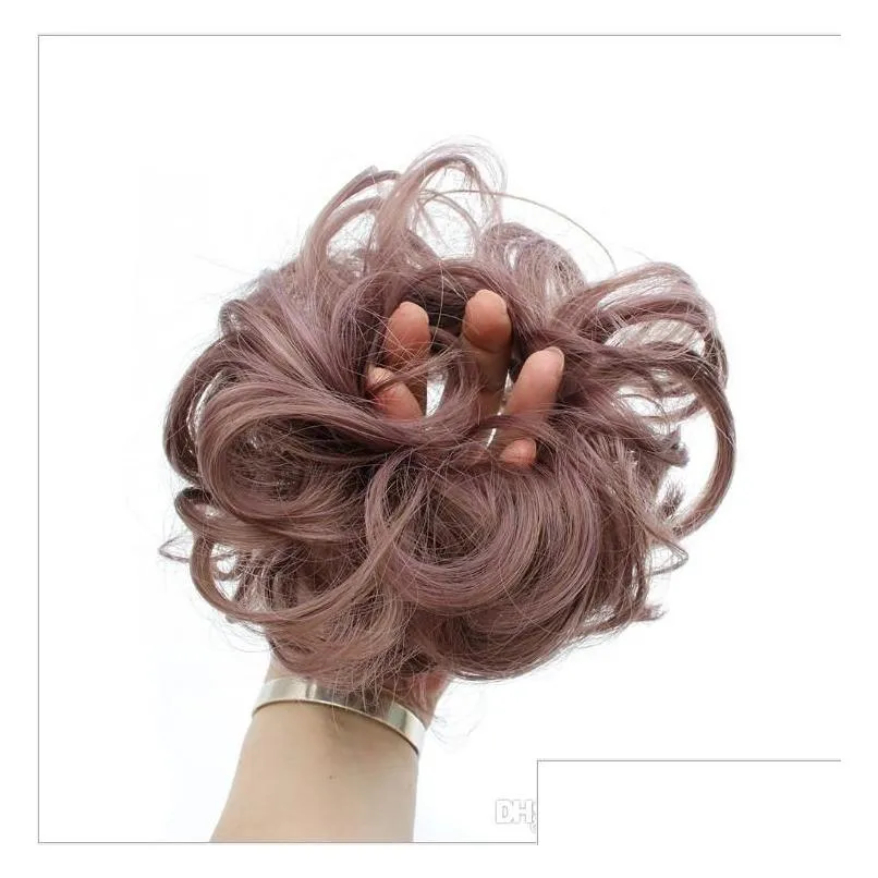 synthetic chignons hair scrunchies extensions hairpiece wrap ponytail hair tail updo fake hair bun hairpiece accessories