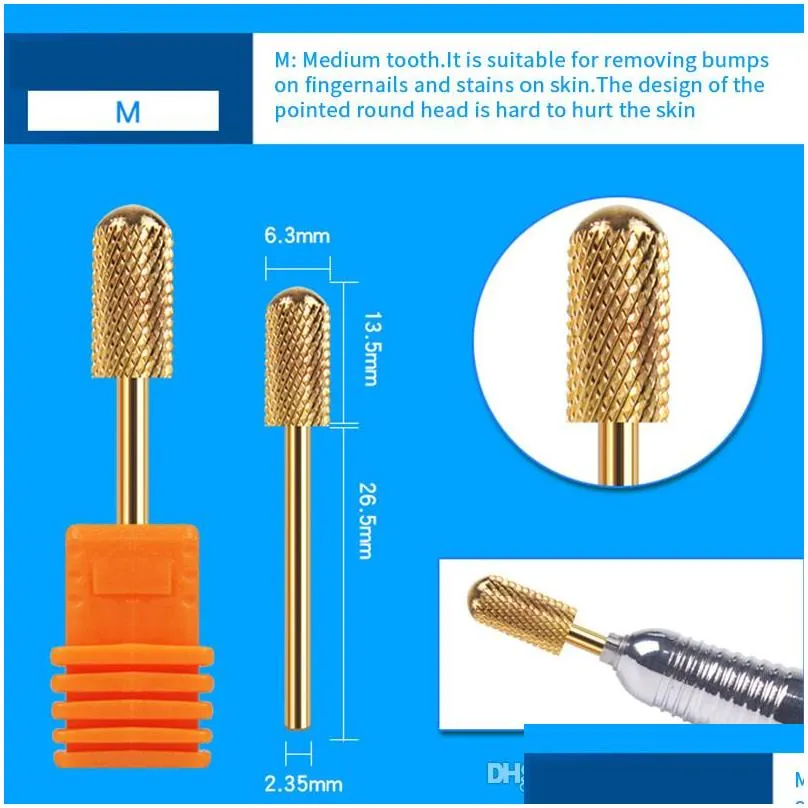 nail cutter nail drill bits for manicuring machine tungsten steel head electric nails art accessories remove gel