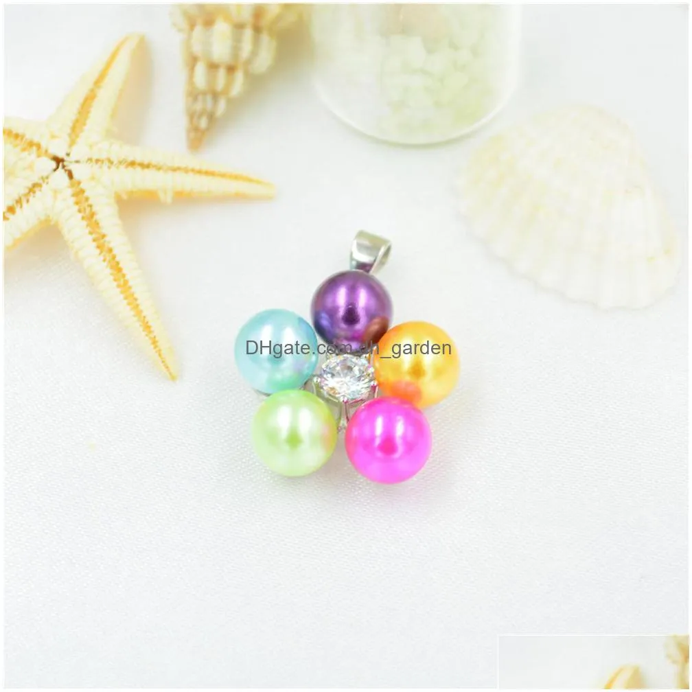 source factory new heart s925 silver dropping female pearl clavicle chain diy accessories sterling silver pearl pendant mountings