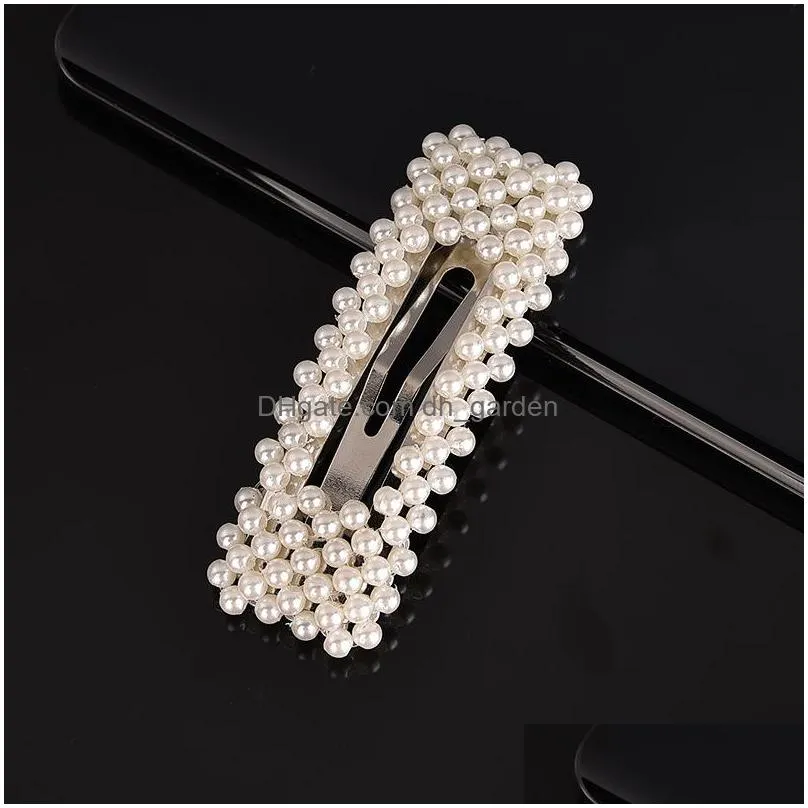 cr jewelry pearls hairpin set stylish acetate plate hair clips mix different bb clip sweet fashion designer women woman hair accession