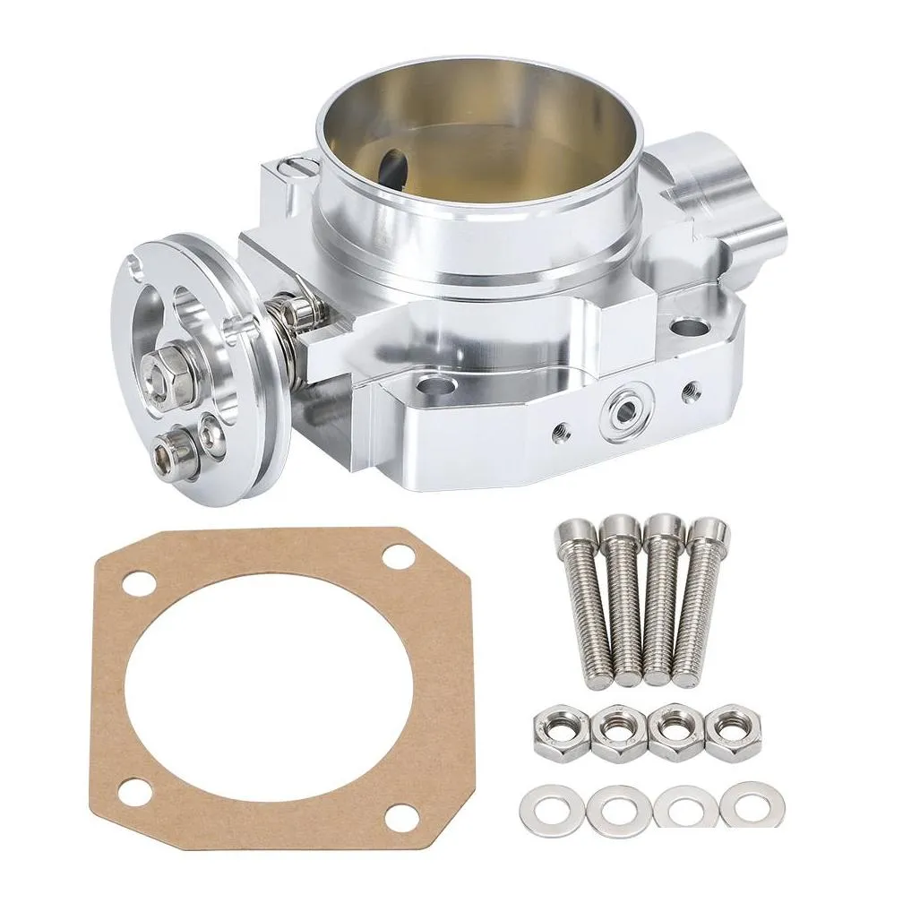 pqy aluminum silver intake manifold 70mm throttle body for honda b16 b18 d16 f22 b20 d/b/h/f eg ek h22 pqy6952