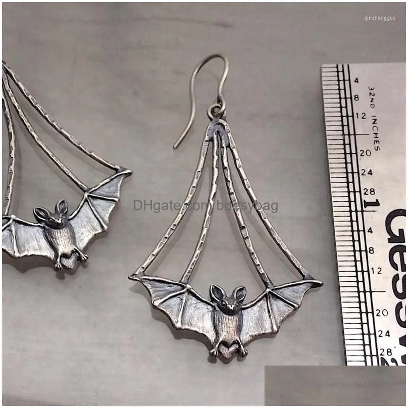 dangle earrings fashion vintage halloween bat exaggerated hook drop for women ghost festival christmas birthday gift jewelry