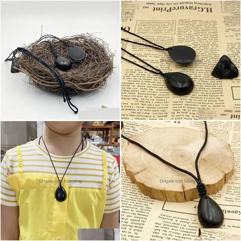 charms shungite beads pendant russia natural stone jewelry necklace emf protection anti radiation