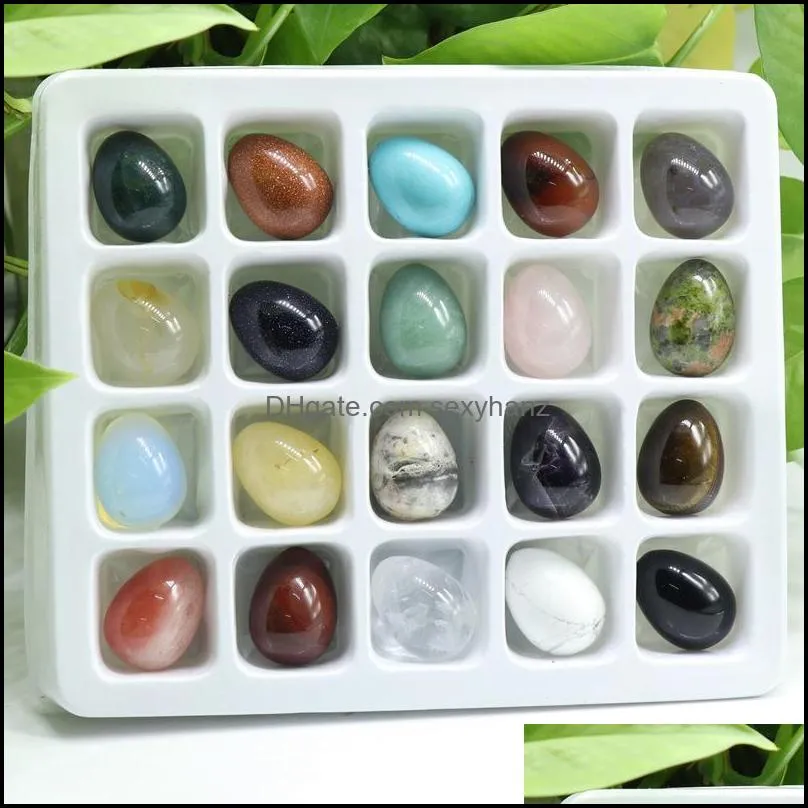 natural stone egg shaped 16x22mm crystal jade tiger eye small egg rose quartz amethyst tigers eye opal ornaments jewelry accessory