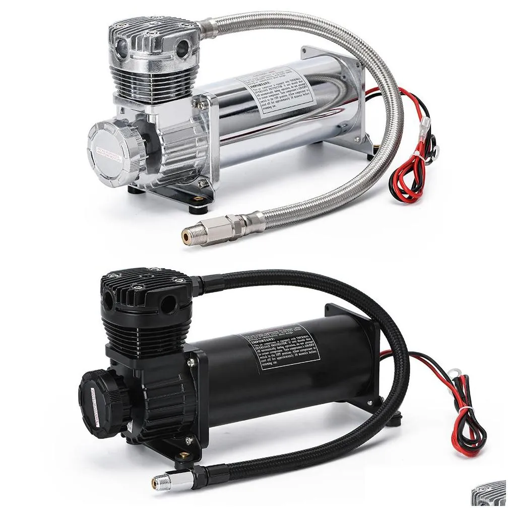 universal dc 12v 480c maxpower 200 psi outlet 3/8 or 1/4 car air suspension compressor/ pump pqyvac01