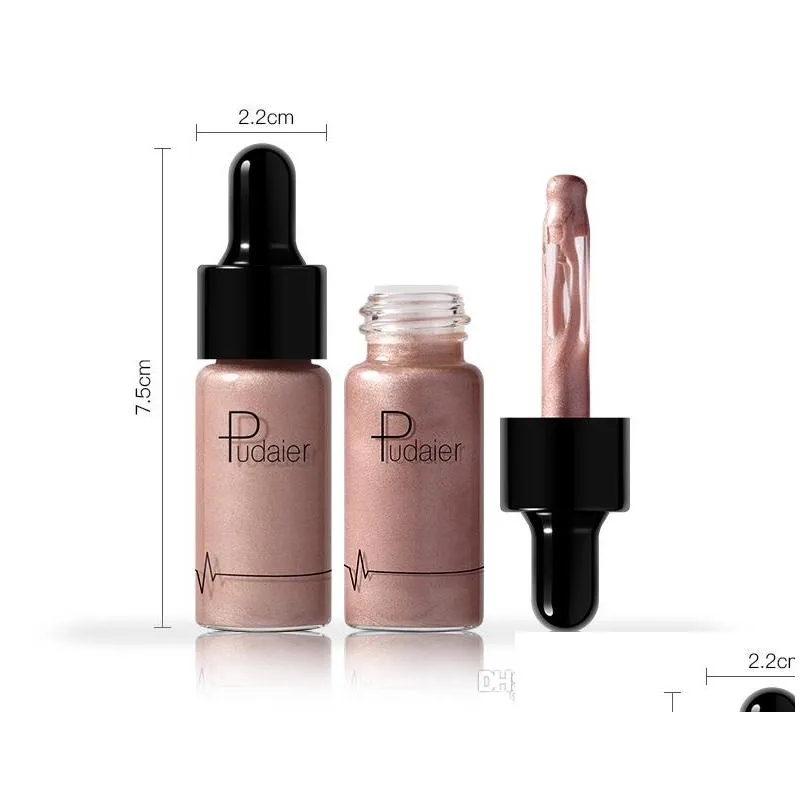 pudaier liquid highlighter 12 colors make up cream concealer shimmer lips face bronzer highliter makeup kit