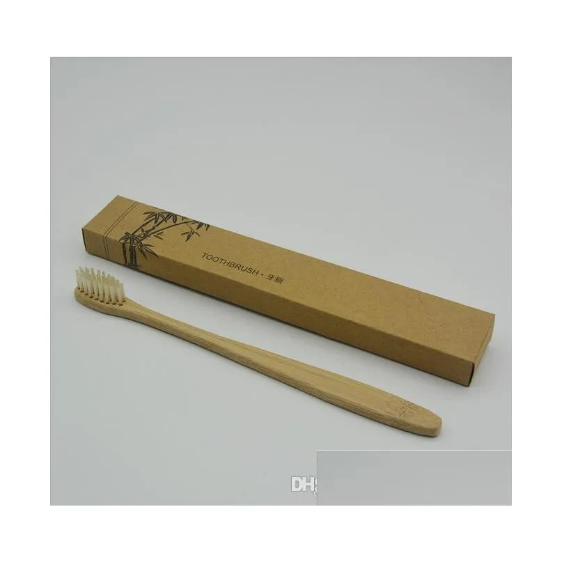 bamboo toothbrush natural environmental protection teeth health bamboo handle soft travel toothbrushes hotel use