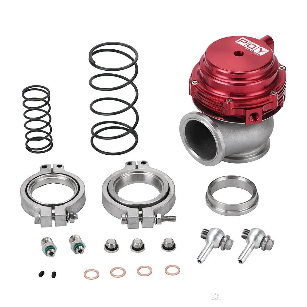 water cooler 44mm wastegate external turbo red/blue/black with flange/hardware mvr watercooled w/ logo pqy5834