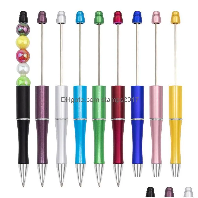 usa add a bead diy pen ballpoint pens original beads pens customizable lamp work craft writing tool