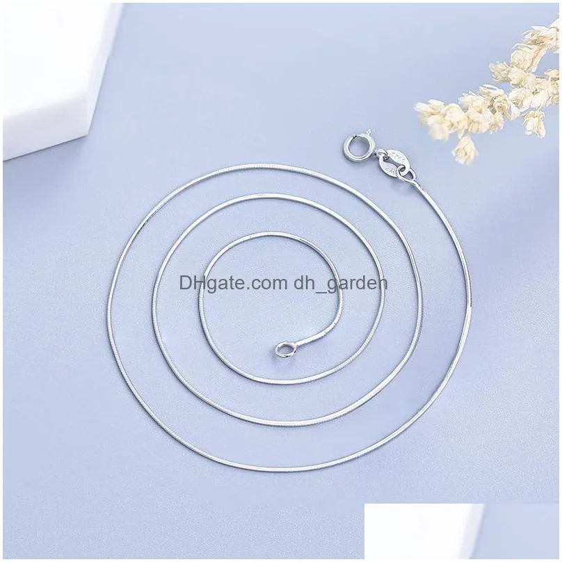 factory direct sales s925 sterling silver snake chains bone necklace women simple fashion silver jewelry wholesale