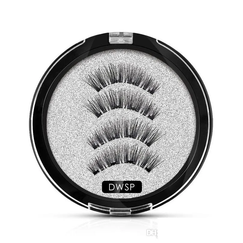 4 magnetic eyelashes extension natural false eyelash on magnets reusable 3d magnetic fake eye lashes makeup