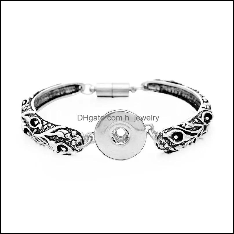 noosa vintage snap bracelet jewelry magnetic ginger snap buttons chunk charm bangle fit diy 18mm snaps bracelet