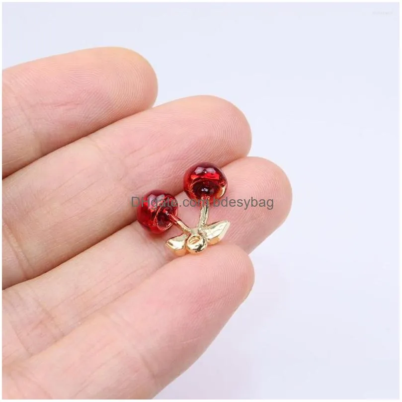 charms eruifa 6pcs 20mm epoxy sexy red cherry zinc alloy pendant jewelry diy handmade earrings bracelet necklae 2 colors