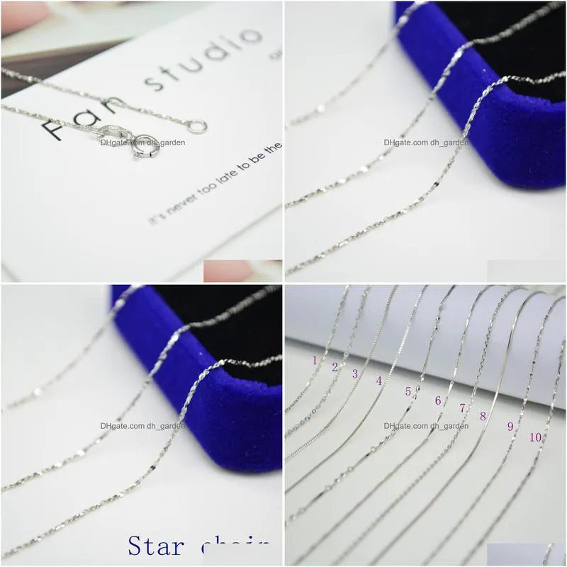 s925 sterling silver all star silver jewelry collarbone chain wholesale plated 18k gold naked chain necklace fashion silver chain