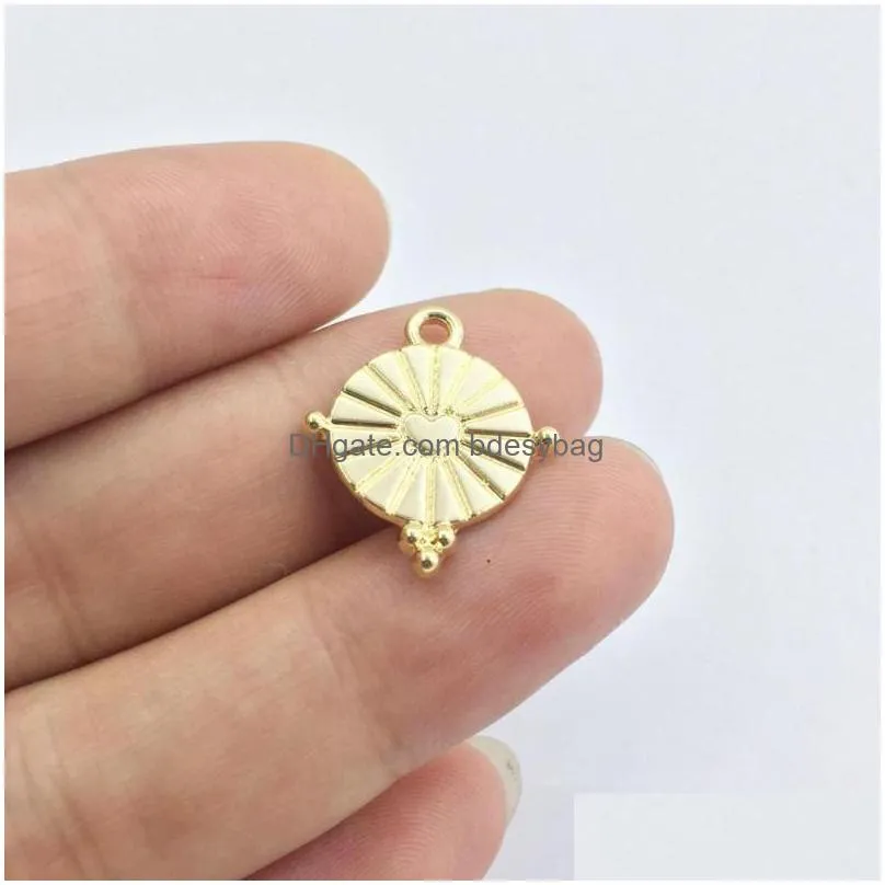 charms eruifa 20pcs 15mm nice coin zinc alloy diy pendant jewelry handmade 2 colors