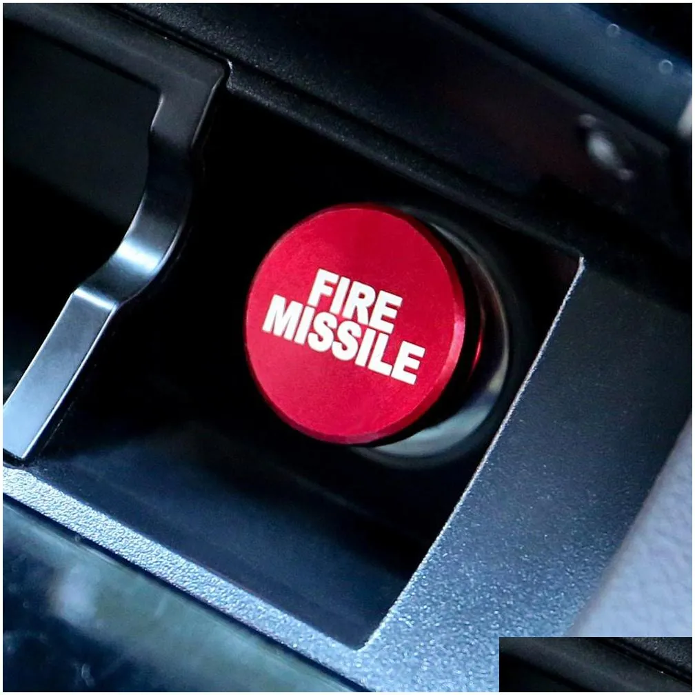 wholesale universal eject fire missile button car cigarette lighter plug cover 12v power source fits most automotive vehicles