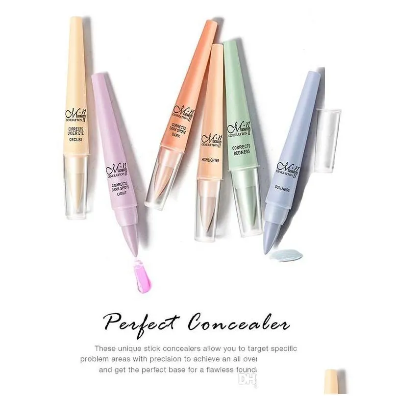 menow brand 6 colors /set cc concealer spot removing brighten concealer cream repair pencil natural cosmetic