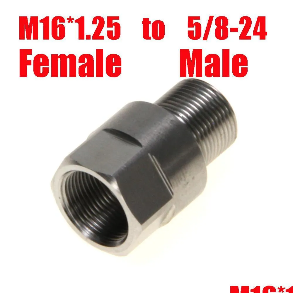 stainless steel m16 x 1.25 to 5/824 thread adapter fuel filter m16x1.25 ss for napa 4003 wix 24003 m16x1.25r 5/8x24