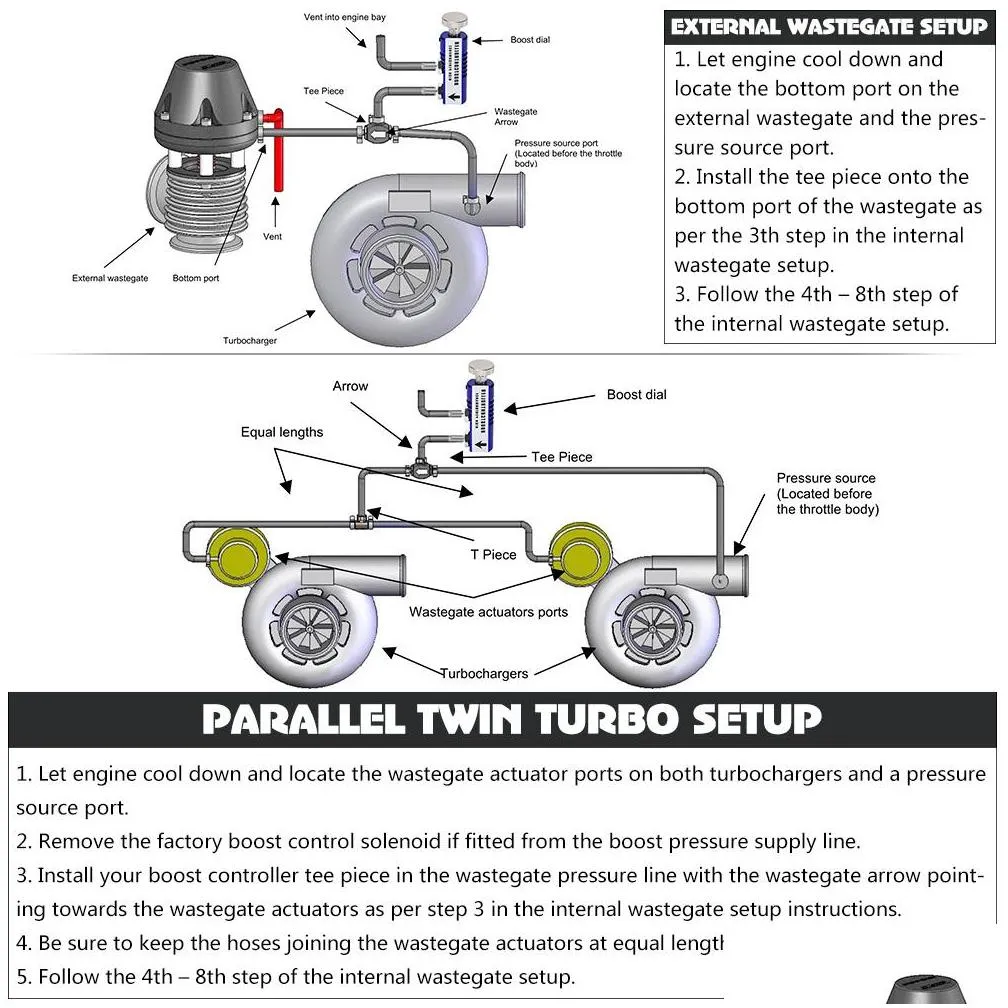 pqy universal adjustable manual turbo boost controller kit 130 psi incabin boost control pqy3123