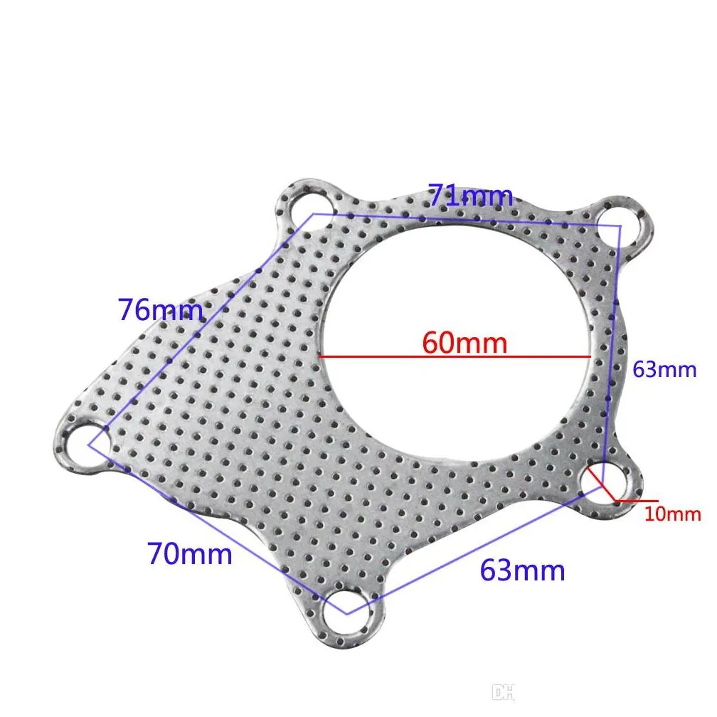 pqy t3t4 5bolt b/d series turbo manifold downpipe exhaust graphite aluminum gasket pqy4953