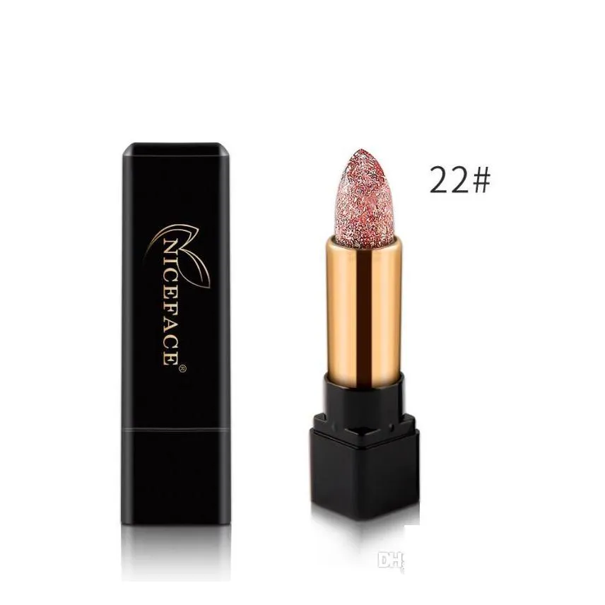 niceface shimmer lipstick color cosmetics for women long lasting magic temperature color changing glitter lipstick brand makeup