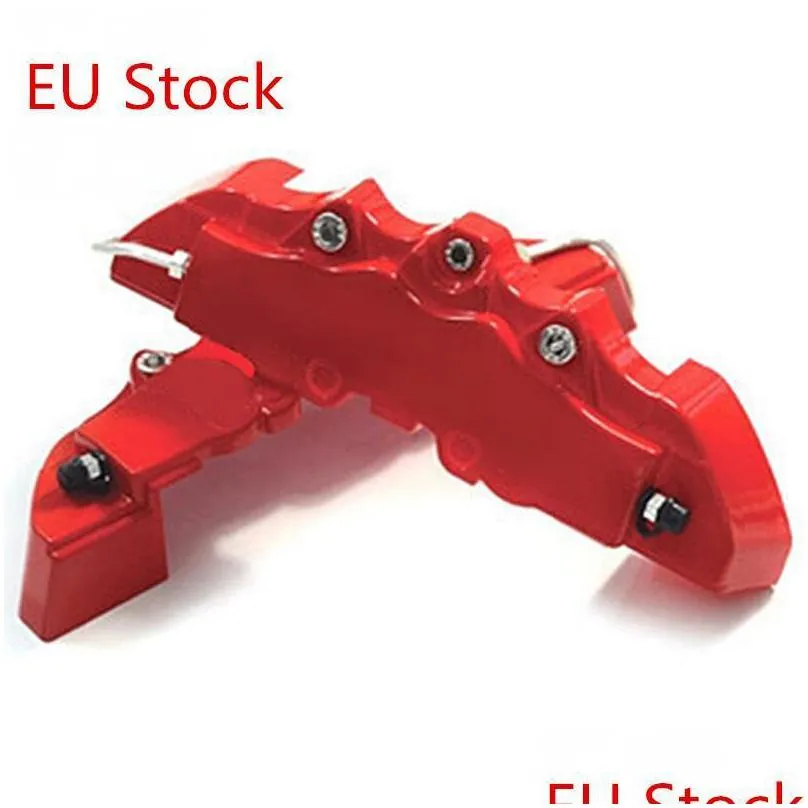 4pcs car disc brake 3d red abs plastic caliper covers front rear automobile brake kit for 1622 wheel brake cylinder