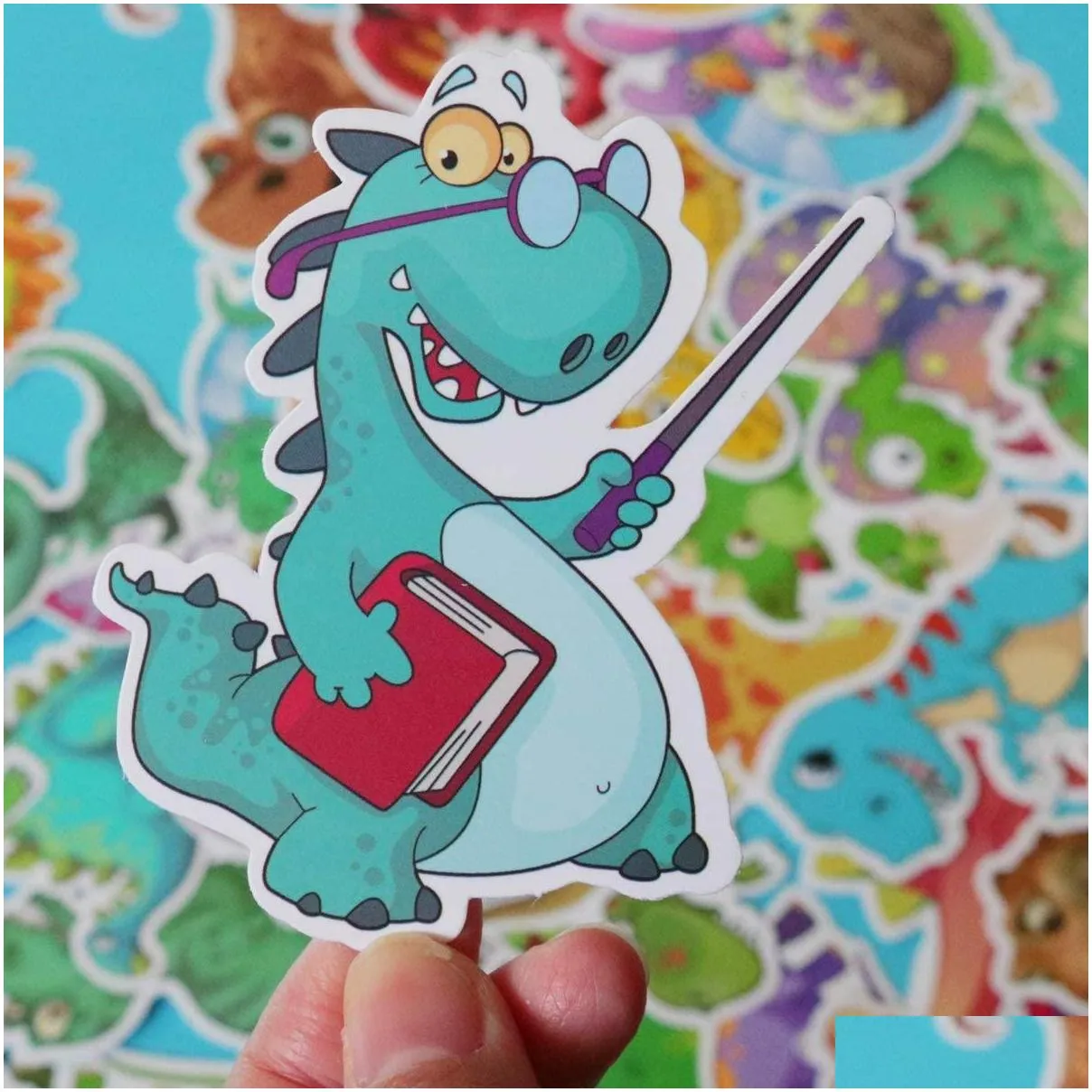 50pcs cartoon kids dinosaur baby animal stickers pack nonrandom bike luggage sticker laptop skateboard motor water bottle decal