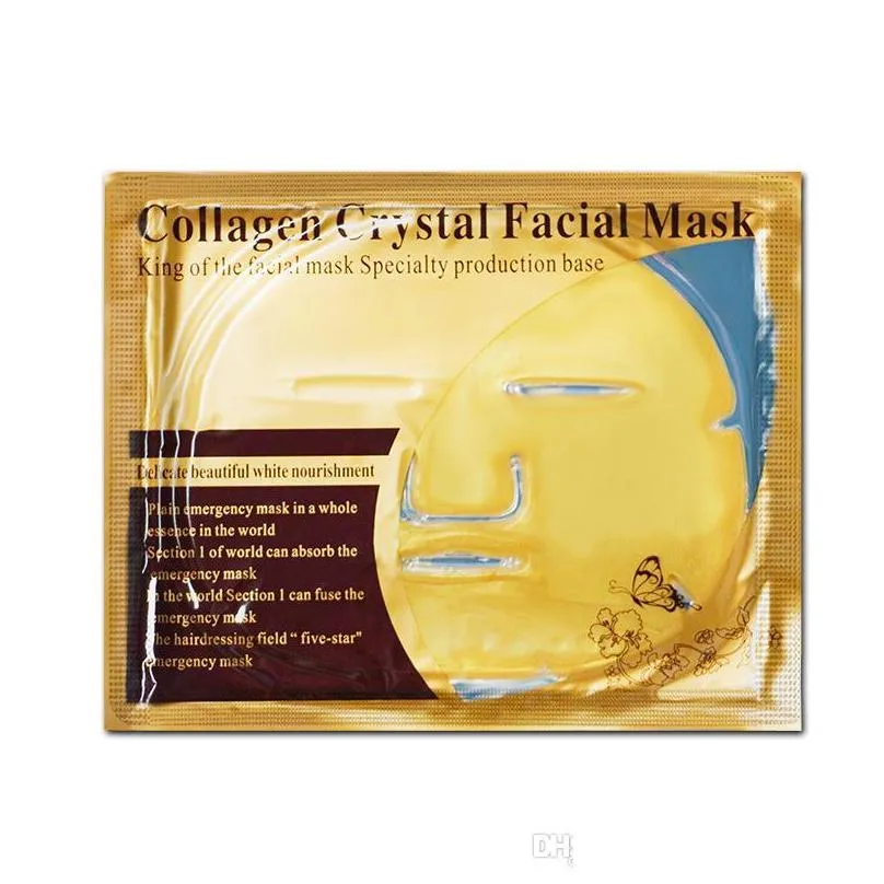 gold collagen crystal big face mask nature moisturizing facial mask skin care 5 color korean cosmetics mask