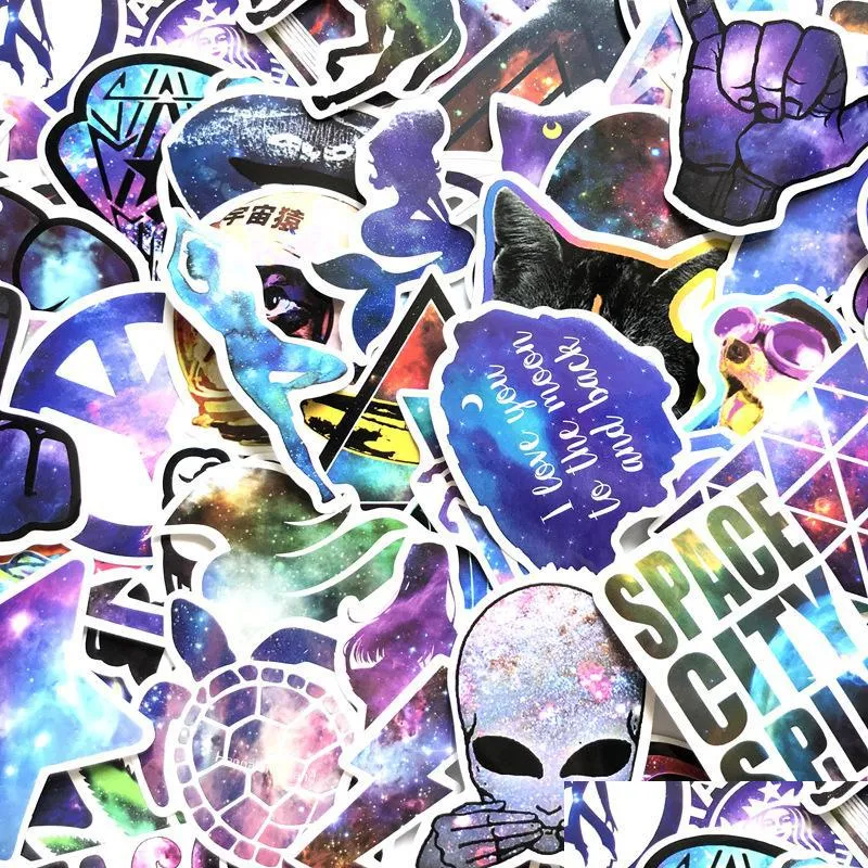 50 pcs galaxy stickers mixed toy cartoon skateboard luggage vinyl decals laptop phone for ps4 ps5 car styling bike jdm diy sticker