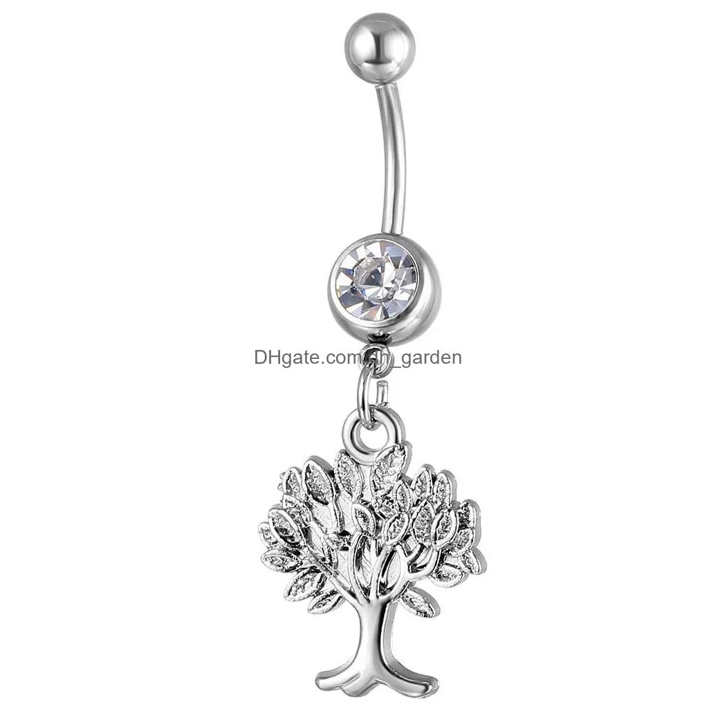 d0040 gem belly navel button ring mix colors