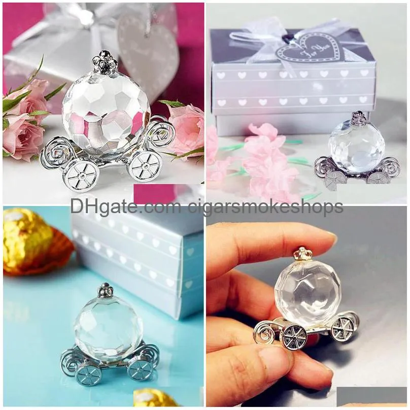 high quality choice collection cinderella crystal pumpkin carriage wedding favors 10pcs/lot 1027