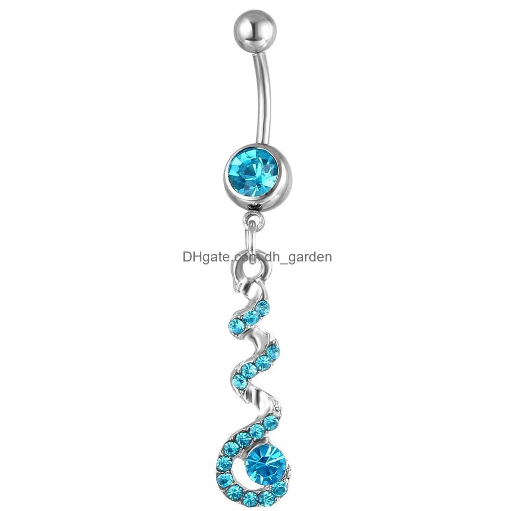 d0554 belly navel button ring mix colors