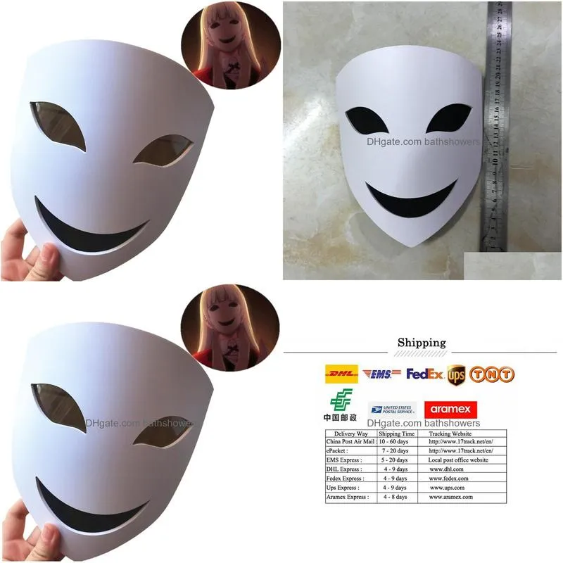 anime kakegurui momobami ririka mask cosplay adult pvc masks props halloween 220618