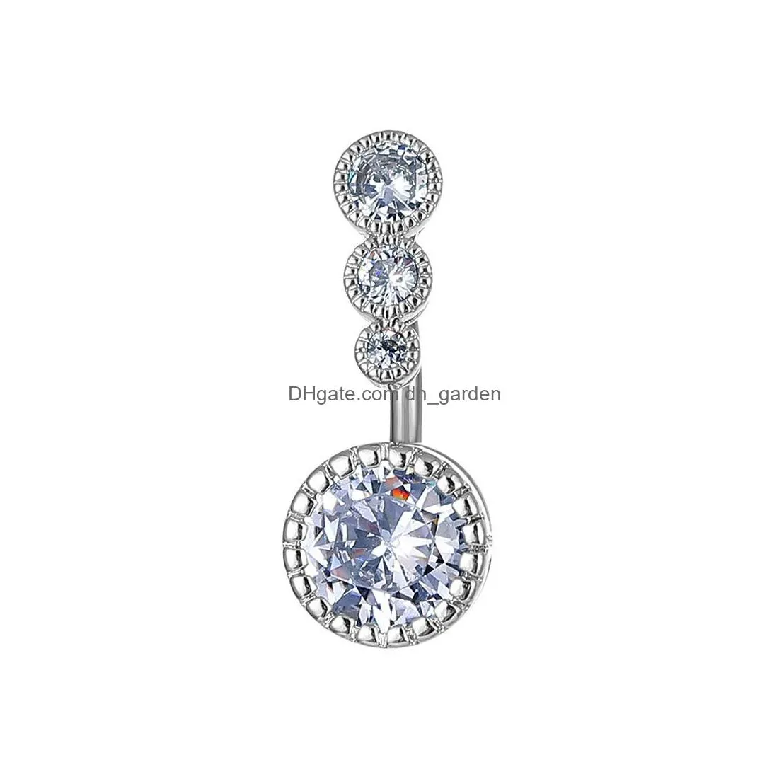 d0990 zircon stone belly navel stud mix styles