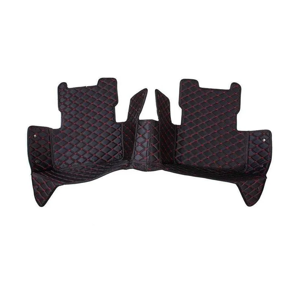 luxury surround car floor mats for mercedesbenz cclass 20142020 left rudder black pu leather protection mat set carpers