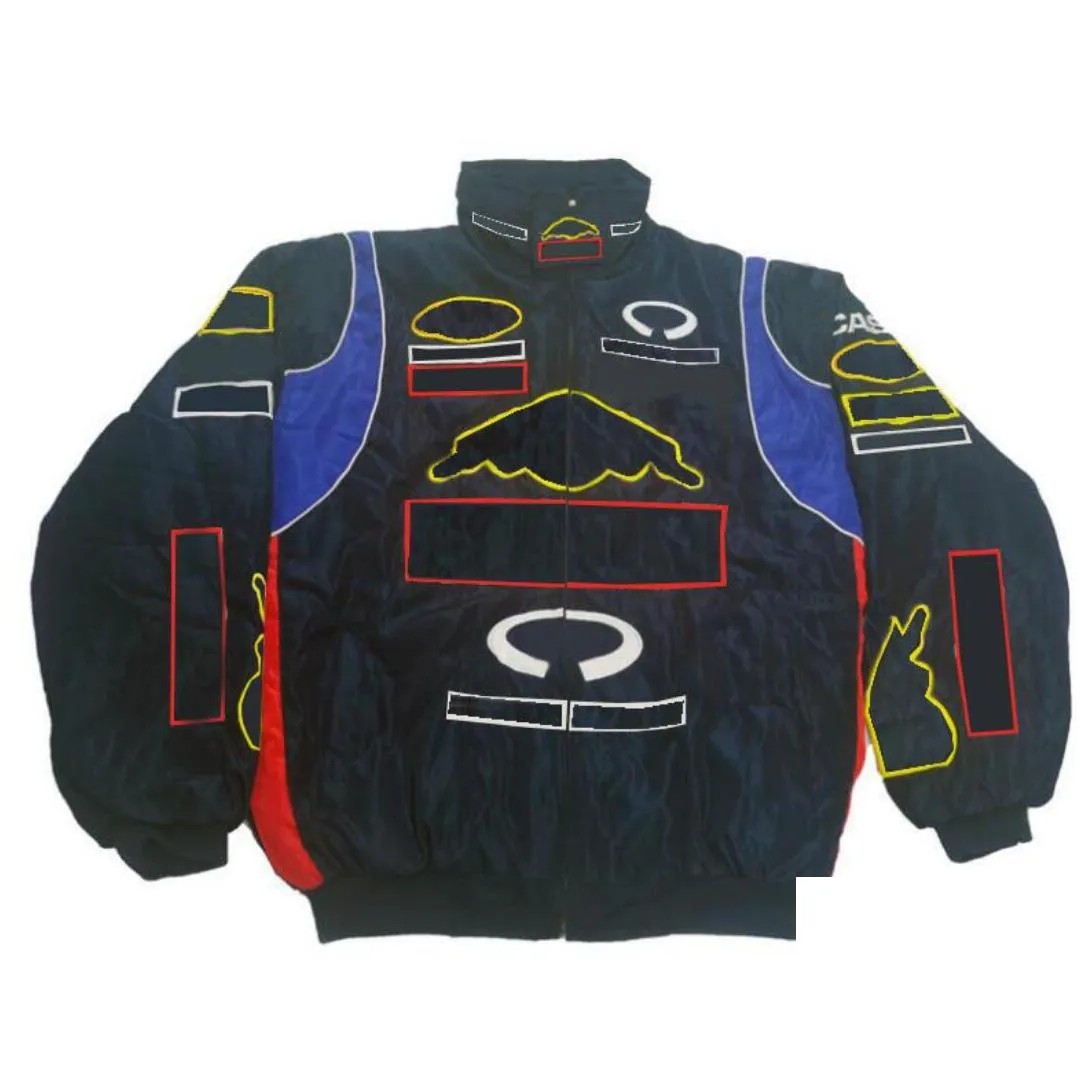 f1 formula 1 racing jacket full embroidered logo team cotton clothing spot sales