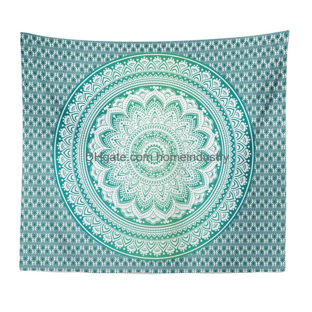 150x200cm bohemian style polyester fiber beach towel shawl mandala rectangle bed sheet tapestry