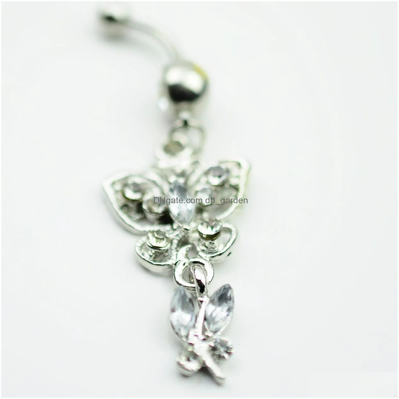 d0214 butterfly belly navel button ring