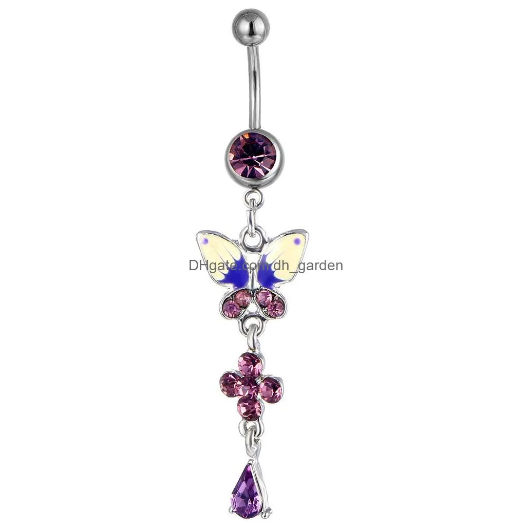 d0037 owl animal belly navel button ring mix colors