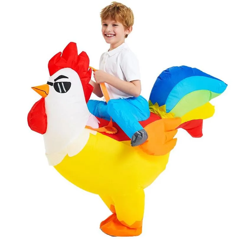 special occasions kids child inflatable rooster costume shark animal mascot anime dress suit halloween party cosplay costumes for boys girls