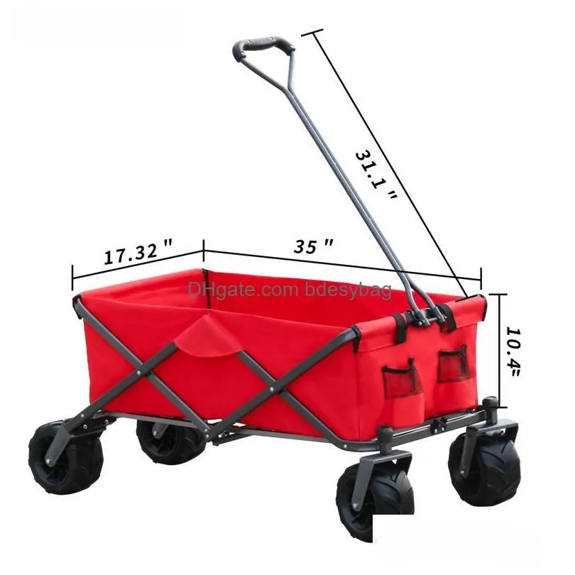 home garden supplies utility park garden cart tool customized color folding camping trolley outdoor picnic beach wagon