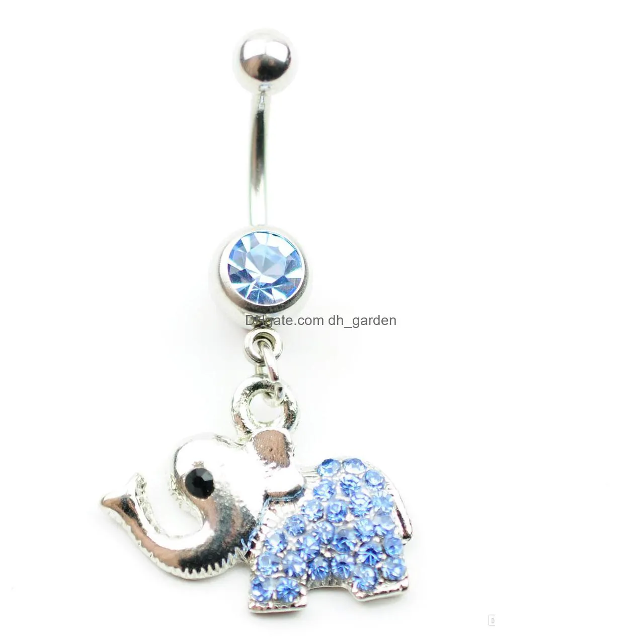 d0158 3 colors elephant style jewelry body piercing belly navel ring