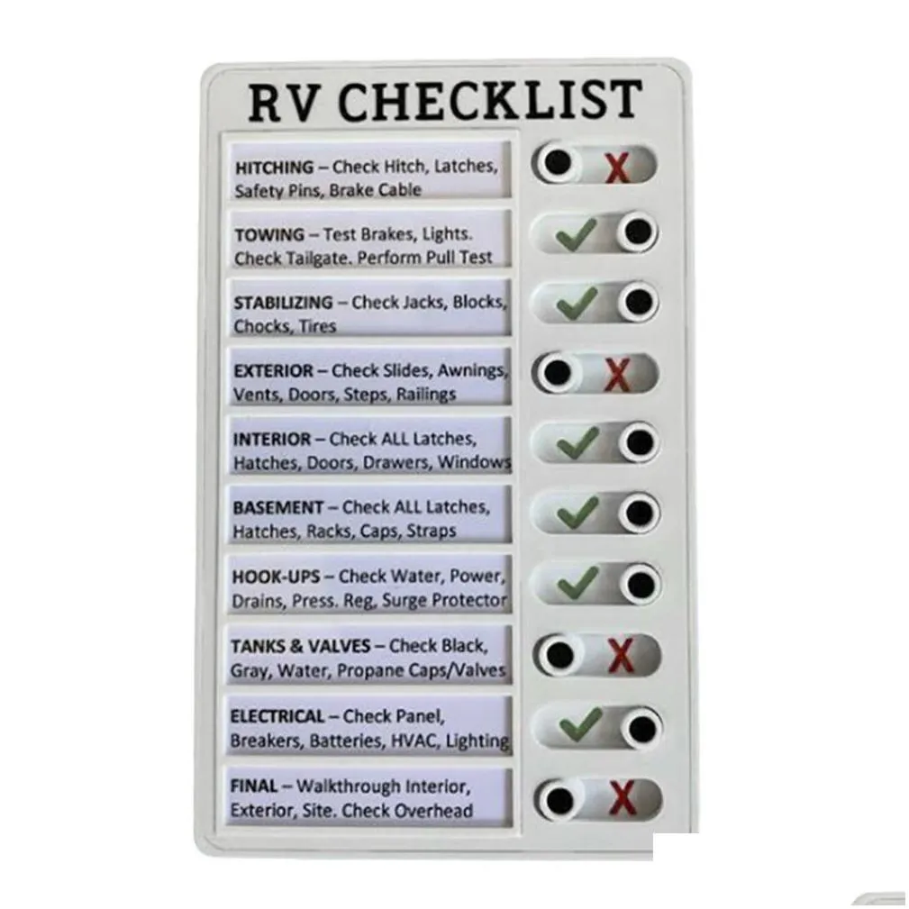  portable rv checklist note board removable chores reusable creative note pad for home camping traveling elder care checklist
