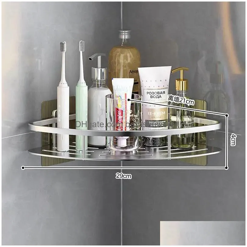 elossa bathroom shelf toilet vanity triangle towel organizer storage rack wallmounted shampoo holder accessories set 220216