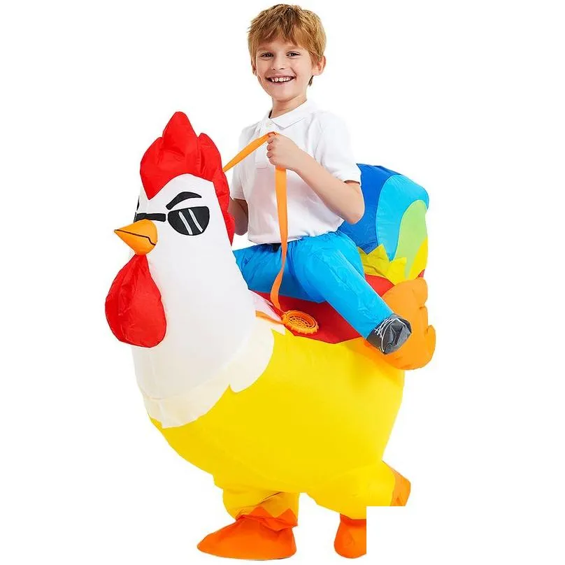 special occasions kids child inflatable rooster costume shark animal mascot anime dress suit halloween party cosplay costumes for boys girls