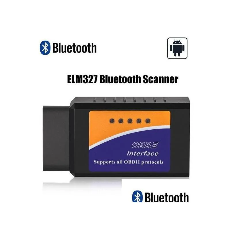 elm327 v1.5 bluetooth/wifi obd2 scanner v1.5 elm 327 pic18f25k80 auto diagnostic tool obdii for android/ios/pc/tablet pk icar2