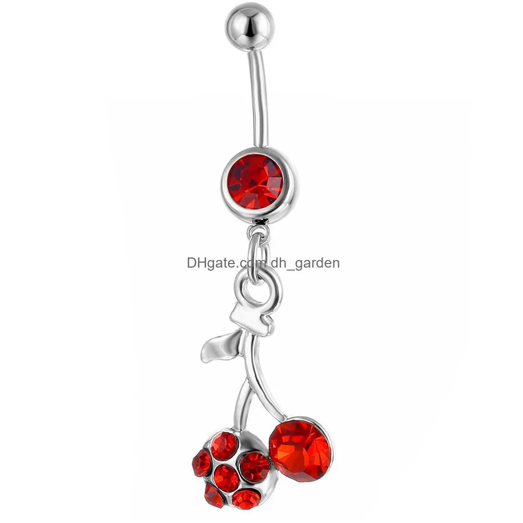 d0146 heart belly navel button ring clear color