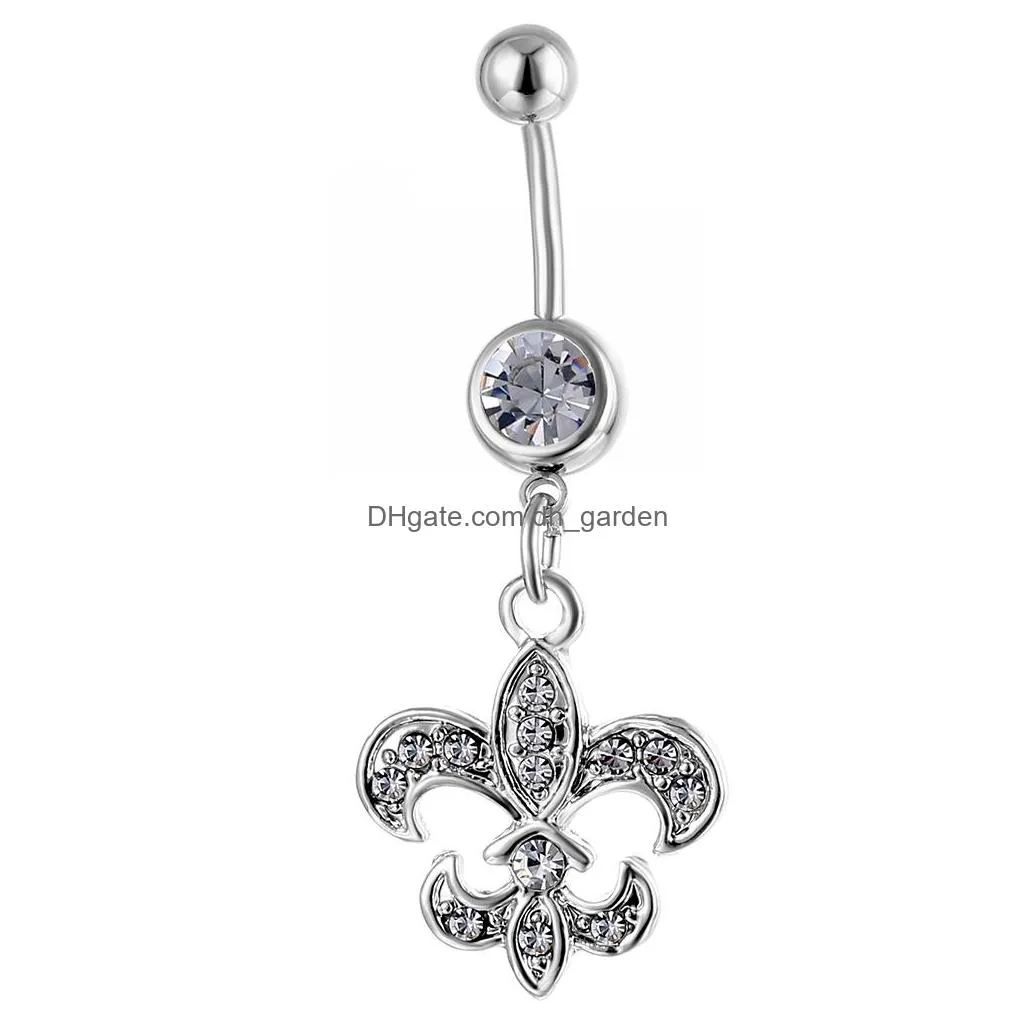 d0085 belly navel button ring