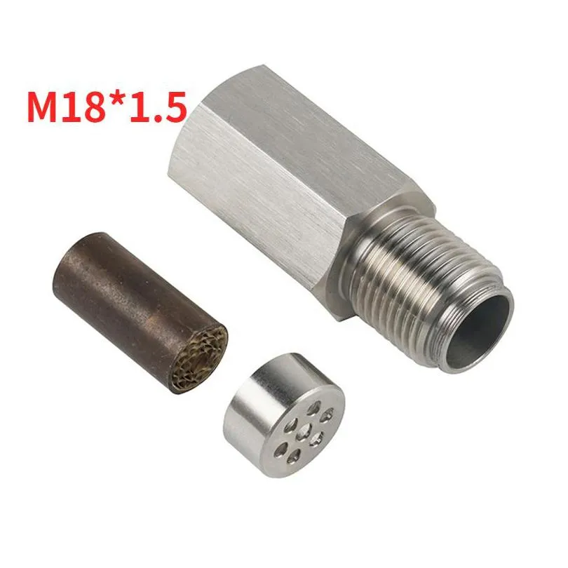 oxygen sensor m18x1.5 stainless steel ss304 remove check engine light cel mini delete catalyst universal o2 spacer m18 x 1.5 adapter