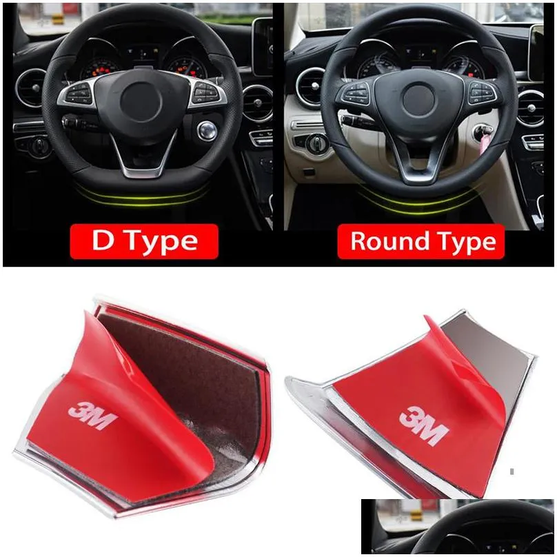 car steering wheel decor stickers refit badge emblem cover for mercedes benz amg w212 w213 e200 e300 c e class gla glc 